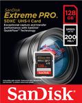 SANDISK Extreme Pro SDXC 128GB - 200MB/s V30 UHS