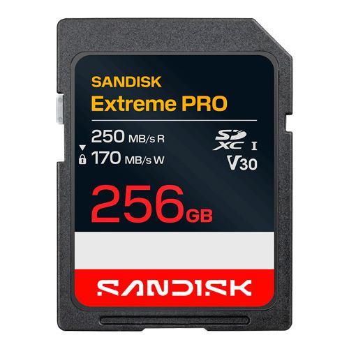 Sandisk EXTREME PRO SDXC 256GB - 250MB/s V30 UHS-I
