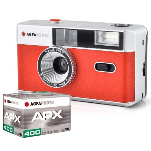 Agfa KIT Câmara 35mm Red + Rolo APX 400 135-36