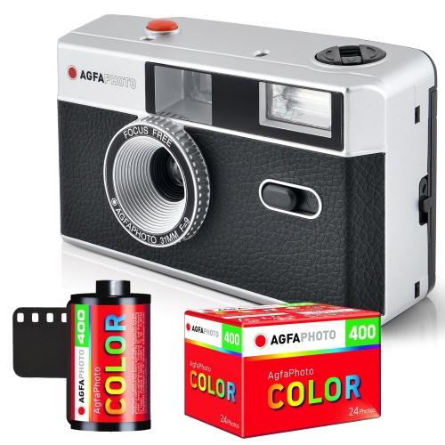 Agfa KIT Camara 35mm Black+Rolo Color 400 135-24