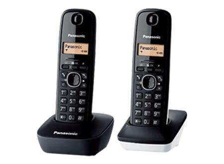 Panasonic Telefone sem fios TG1612 Kit Duo Preto
