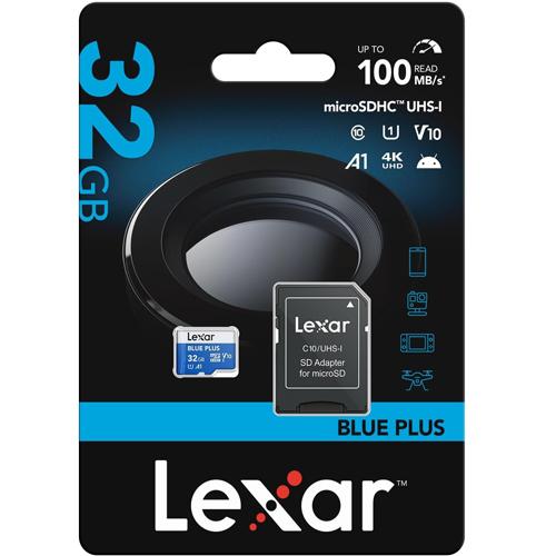 Lexar micro Blue Plus SDHC 32GB 100MB/s V10 C/ ADAPT