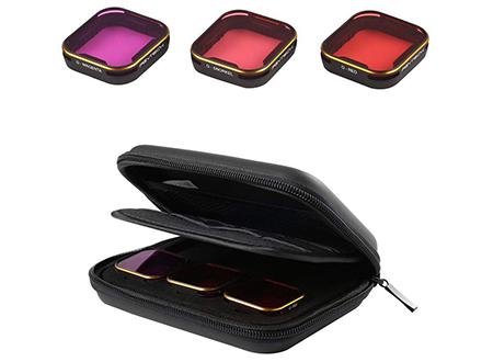 PGYTECH Kit 3 Filtros Mergulho GoPro 5, 6 e 7