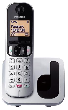 Panasonic Telefone sem fios LCD 1,6 "TGC250 Bk/Silv