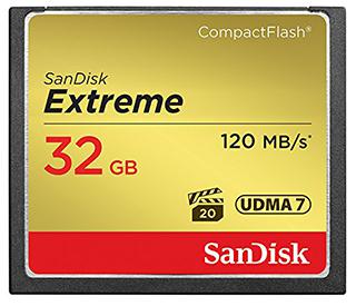 Sandisk cartao EXTREME CF 32GB 120MB seg