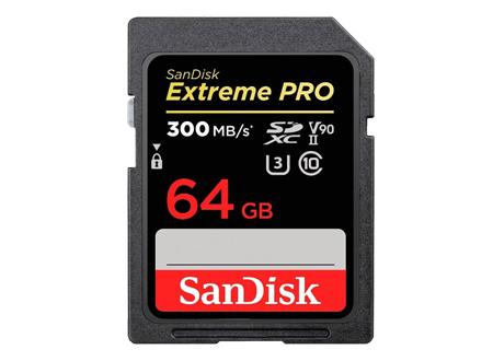 Sandisk cartao EXTREME PRO SDXC UHS-II 64GB 300MB seg