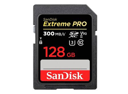 Sandisk cartao EXTREME PRO SDXC UHS-II 128GB 300MB seg