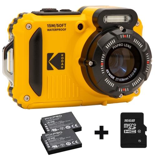 KODAK Pixpro pack Camara Waterproof + 2 batteries + 1 MicroSD 16GB