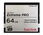 Sandisk cartao EXTREME PRO CFAST 2.0 64GB 525MB seg. VPG130