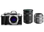 Olympus E-M10 II DZ Kit Prata + 14-42mm IIR Prata + 40-150 II Preta