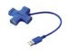 Elecom USB HUB 4 PORTAS X-SHAPE azul