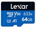 Lexar micro Blue Plus SDXC 64GB 100MB/s V30 C/ ADAPT