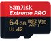 SANDISK Extreme Pro microSDXC 64GB A2 200MB/s V30
